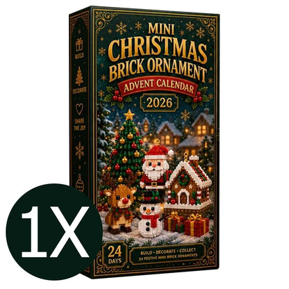 ⏳ Last day to save 49% – 🎄 24-Day Mini Christmas Ornament Advent Calendar | 24 unique festive buildable designs with hanging loops—perfect for decorating Christmas trees, wreaths, and holiday displays 🧱-