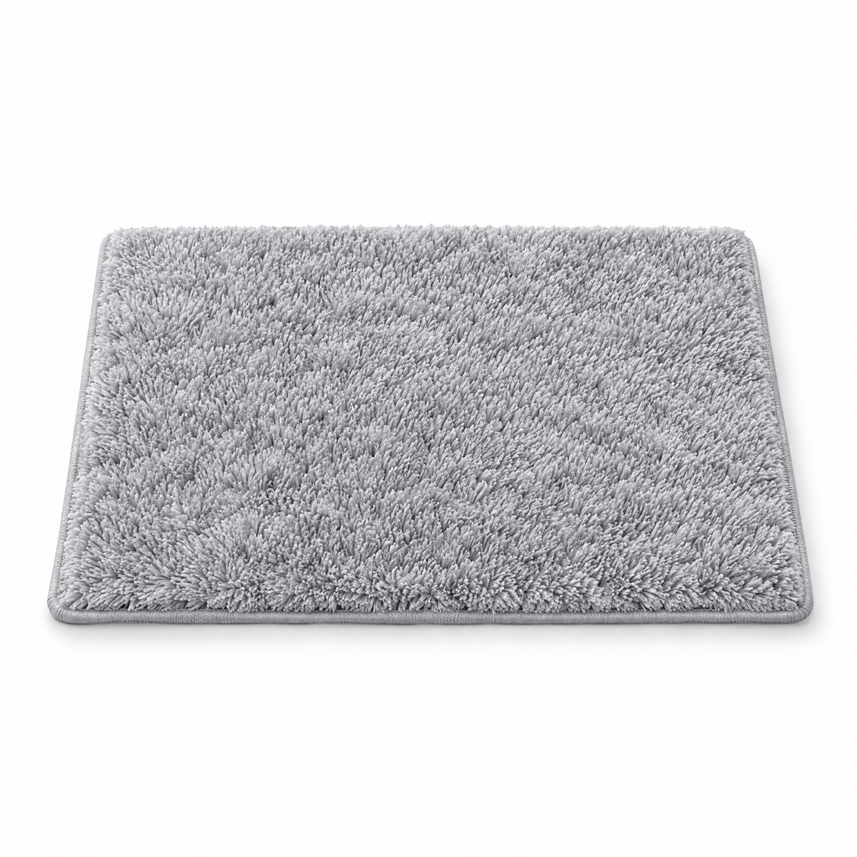 Modern Shaggy Silver Gray Chenille Rug
