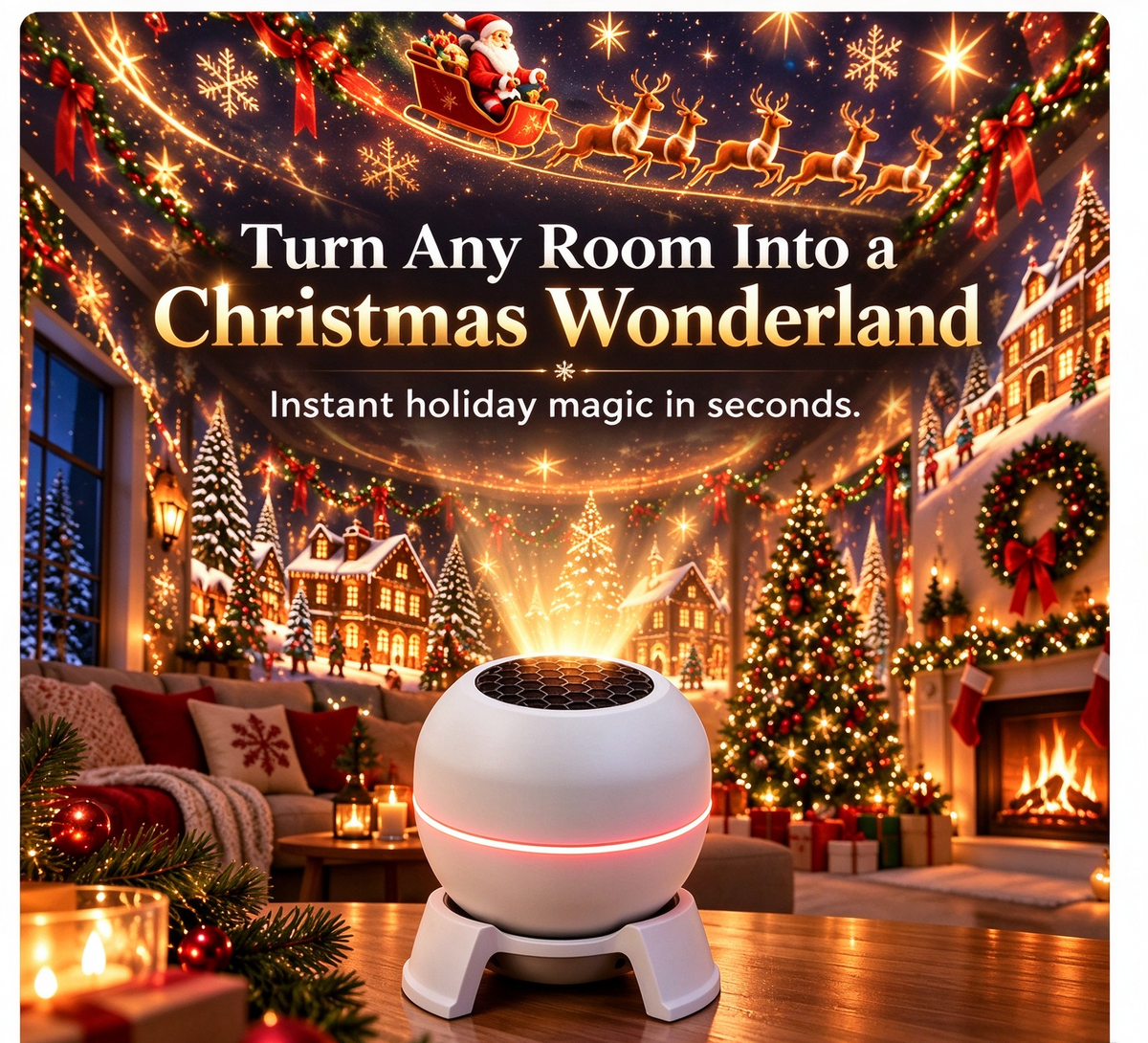 🎄 Turn Any Room Into a Christmas Wonderland – Holiday Projection Night Light-