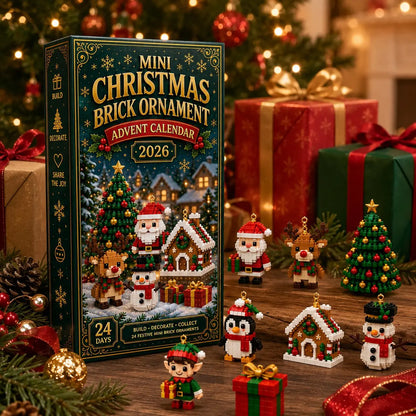 ⏳ Last day to save 60% – 🎄 24-Day Mini Christmas Ornament Advent Calendar | 24 unique festive buildable designs with hanging loops—perfect for decorating Christmas trees, wreaths, and holiday displays 🧱