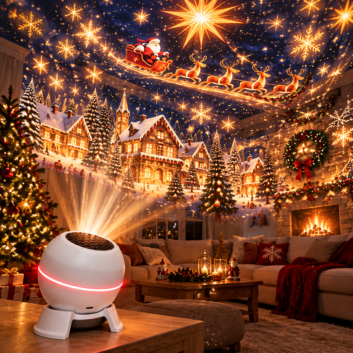 🎄 Turn Any Room Into a Christmas Wonderland – Holiday Projection Night Light-